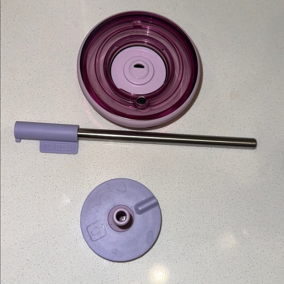 Pastel Tie-Dye Travel Mug with Handle - Purple Accents - Picture 10 of 11